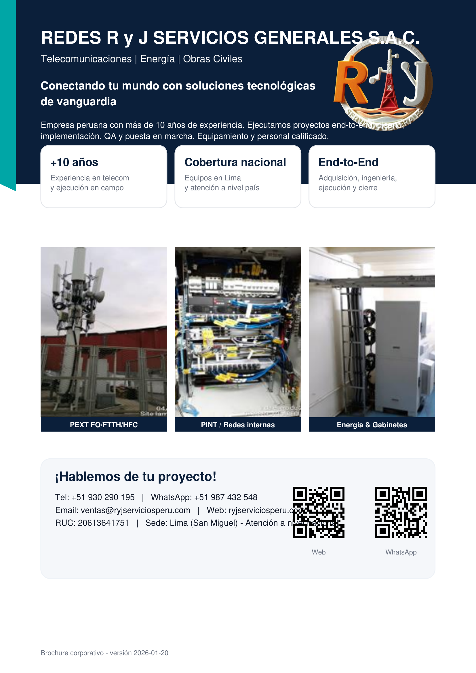 Redes R y J - brochure